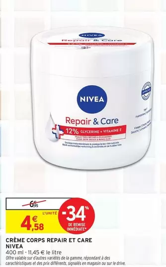 Nivea - Crème Corps Repair Et Care