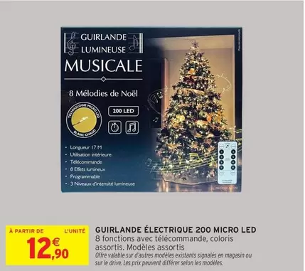 signal - guirlande électrique 200 micro led