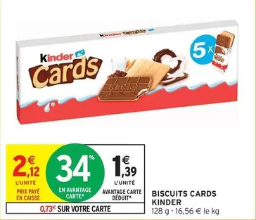 kinder - biscuits cards