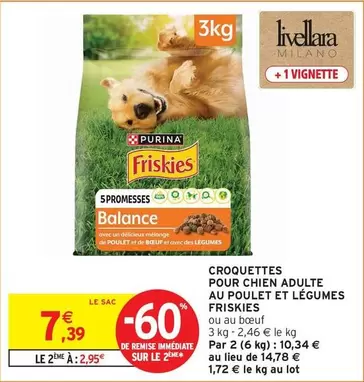 Purina Friskies : Croquettes au Poulet et Légumes pour Chien Adulte - Nutriments Essentiels et Saveurs Irresistibles