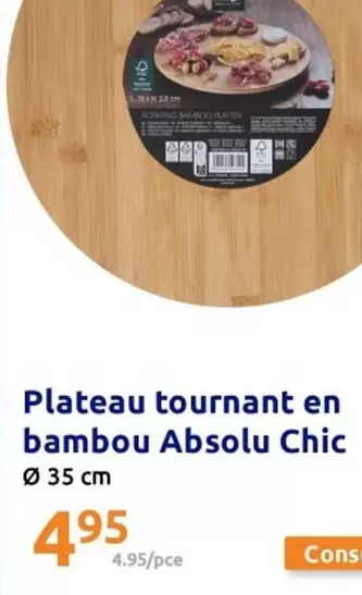 Plateau Tournant En Bambou Absolu Chic