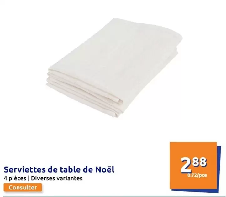 Serviettes De Table De Noel