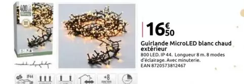 Guirlande Microled Blanc Chaud Extérieur offre à 16,5€ sur Mr Bricolage