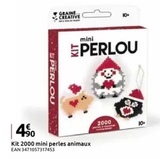 Kit 2000 Mini Perles Animaux offre à 4,9€ sur Mr Bricolage