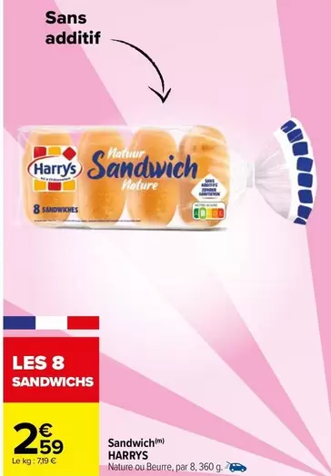 Harry's Sandwich - Sandwich offre à 2,59€ sur Carrefour Market