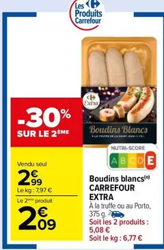 Carrefour - Extra Boudins Blancs offre à 2,99€ sur Carrefour Market