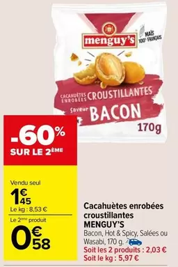 Menguy's - Cacahuètes Enrobées Croustillantes offre à 1,45€ sur Carrefour Market