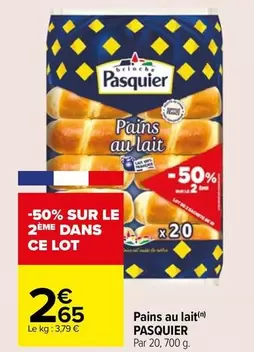 Pasquier - Pains au lait offre à 2,65€ sur Carrefour Market