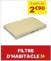 Filtre D'habitacle offre à 2,9€ sur Carter-Cash