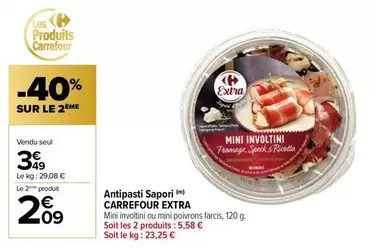 Carrefour - Antipasti Sapori Extra offre à 3,49€ sur Carrefour