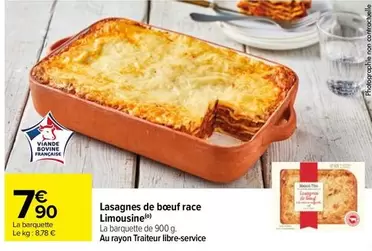 Lasagnes De Bœuf Race Limousine offre à 7,9€ sur Carrefour