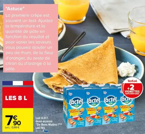 Lactel - Lait U.H.T. Demi-Bornie offre à 7,9€ sur Carrefour