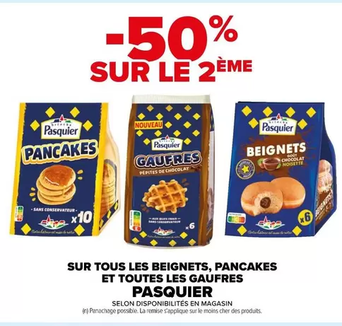 Pasquier - Sur Tous Les Beignets, Pancakes Et Toutes Les Gaufres offre sur Carrefour