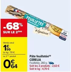 Croustipate - Pâte Feuilletée offre à 1,99€ sur Carrefour