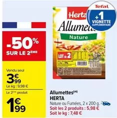 Herta - Allumettes offre à 3,99€ sur Carrefour