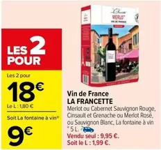 La Francette - Vin De France offre à 9€ sur Carrefour