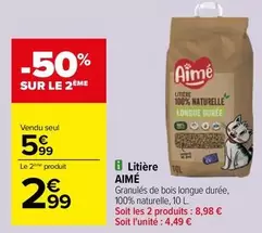 Aime - Litière offre à 5,99€ sur Carrefour