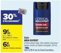 L'Oréal - Soin Men Expert offre à 6,51€ sur Carrefour