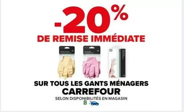 Carrefour - Sur Tous Les Gants Ménagers offre sur Carrefour