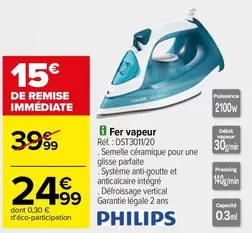 Philips - Fer Vapeur offre à 24,99€ sur Carrefour