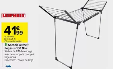 Leifheit - Séchoir Pegasus 150 Noir offre à 41,99€ sur Carrefour