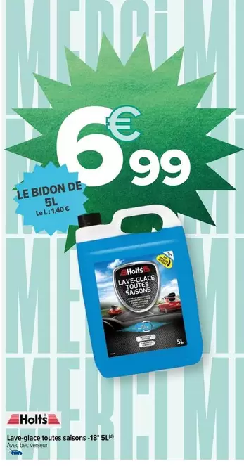 Holts - Lave-glace Intens Salsons offre à 6,99€ sur Carrefour