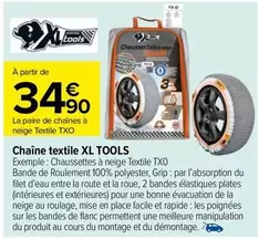 Chaine Textile XL Tools offre à 34,9€ sur Carrefour