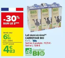 Carrefour - Lait Demi-écrémé offre à 6,9€ sur Carrefour Drive