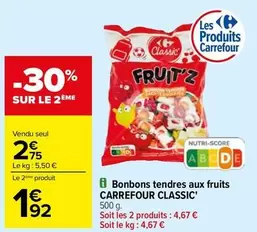 Carrefour - Bonbons Tendres Aux Fruits