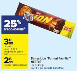 Carrefour - Barres Lion "Format Familial"