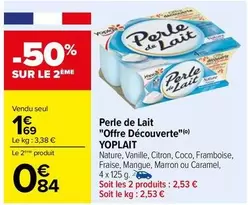 Yoplait - Perle De Lait "offre Découverte"