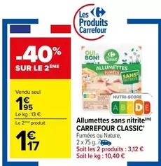 carrefour - allumettes sans nitrite