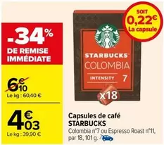 Starbucks - Capsules De Café