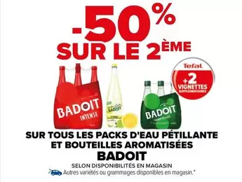 Badoit - Offres sur tous les packs d'eau pétillante et bouteilles aromatisées