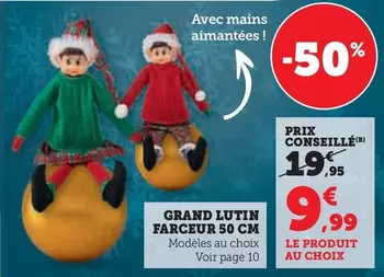 Grand Lutin Farceur 50 Cm offre à 9,99€ sur Hyper U