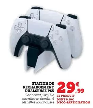 Station De Rechargement Dualsense Ps5 offre à 29,99€ sur Hyper U