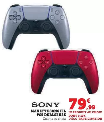 Sony - Manette Sans Fil Ps5 Dualsense offre à 79,99€ sur Hyper U