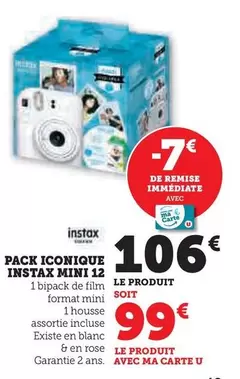 Instax - Pack Iconique Mini 12 offre à 106€ sur Hyper U