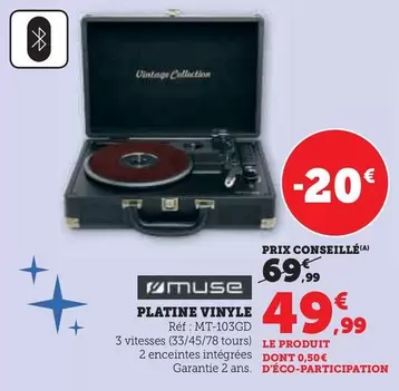 Muse - Platine Vinyle offre à 49,99€ sur Hyper U