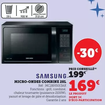 Samsung - Micro Ondes Combine  offre à 169€ sur Hyper U