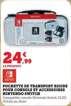 Nintendo - Pochette De Transport Rigide Pour Console Et Accessoires offre à 24,99€ sur Super U