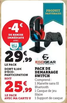 Egogear - Pack De Demarrage Switch offre à 29,99€ sur Super U