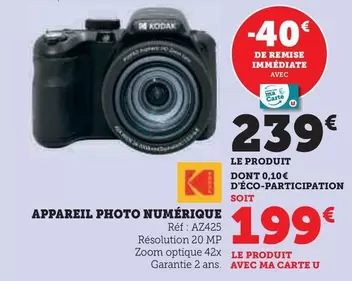 Kodak - Appareil Photo Numérique offre à 239€ sur Super U