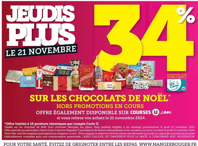 Sur Les Chocolats De Noël offre sur Super U