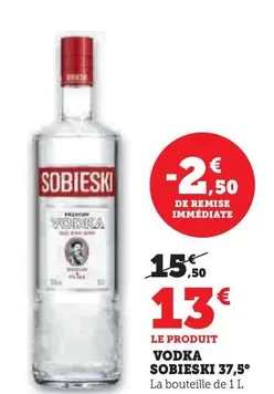 Sobieski - Vodka 37,5° offre à 13€ sur Super U