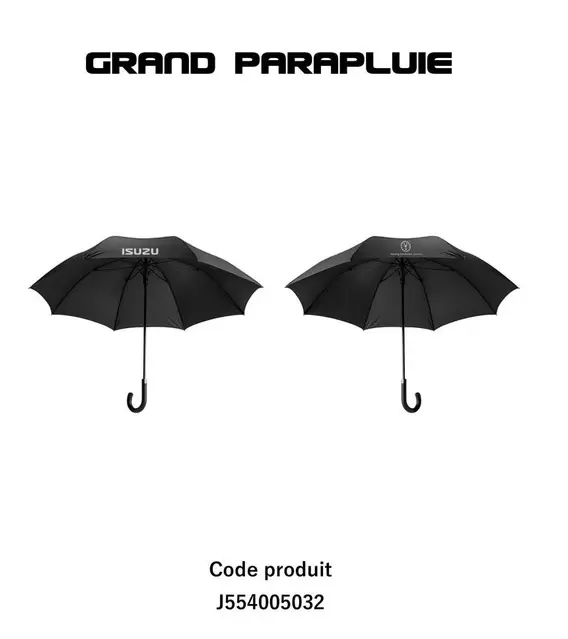 ISUZU - Grand Parapluie Code Produit J554005032 offre sur ISUZU