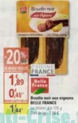 Belle France - Boudin Noir Aux Oignons offre à 1,89€ sur Diagonal Supermarché