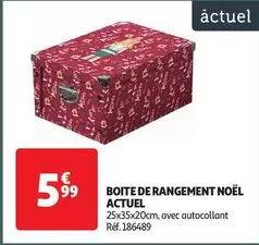 Actuel - Boite De Rangement Noël offre à 5,99€ sur Auchan Hypermarché