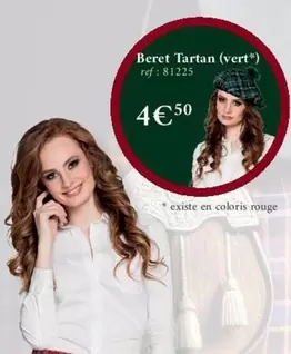 Beret Tartan offre à 4,5€ sur Jour de Fête