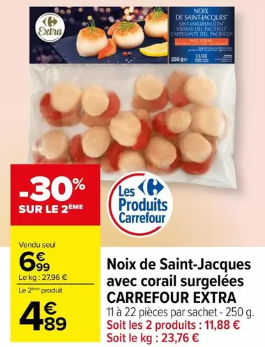 Carrefour - Noix De Saint-jacques Avec Corail Surgelées offre à 6,99€ sur Carrefour Contact